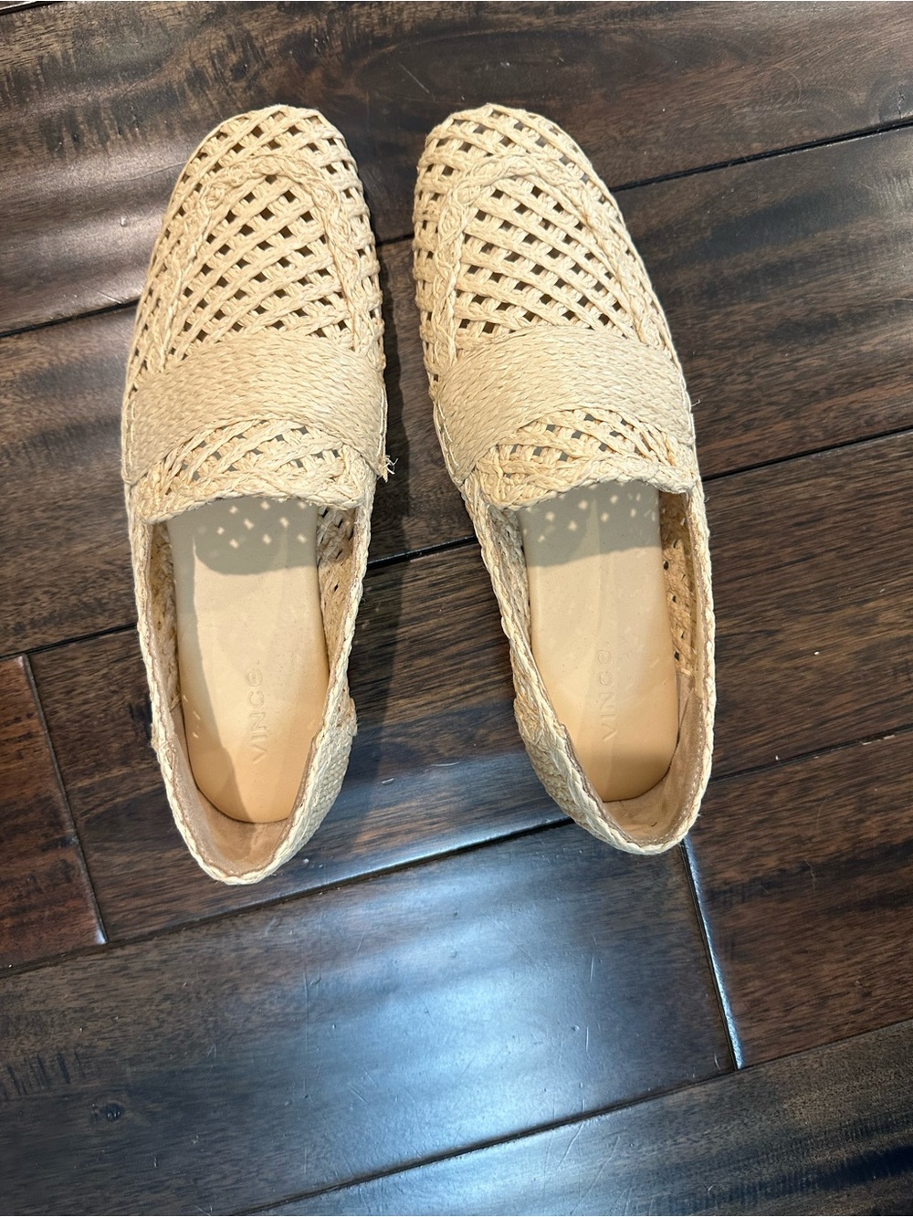 Vince Raffia Davis Woven Loafer Flats in Natural - Picture 4 of 7